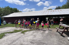 Kids having fun here at Wooded Acres