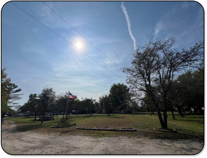 View of the front entrance at  M & M Outdoors Campground.