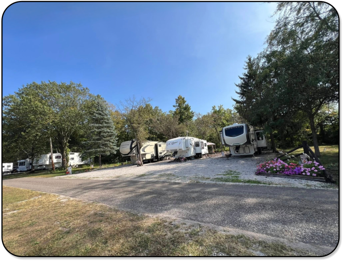 View of the front entrance at  M & M Outdoors Campground.