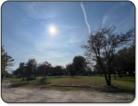 View of the front entrance at  M & M Outdoors Campground.