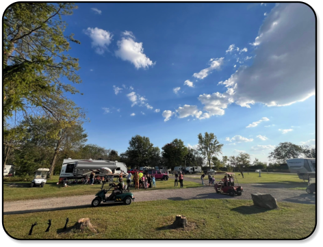 View of the front entrance at  M & M Outdoors Campground.