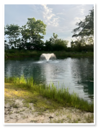 Our pond here at Wooded Acres Campground