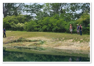 Our pond here at Wooded Acres Campground