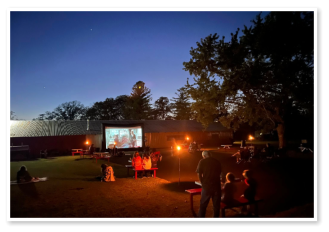 Movie night for our gusts